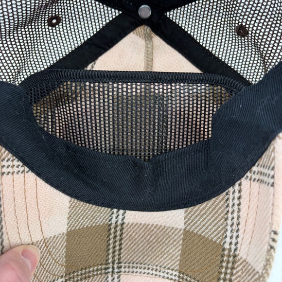 Vintage 2000’s Von Dutch Plaid Pink Brown Hat Y2K Glam Party Trucker Snapback - Picture 11 of 11